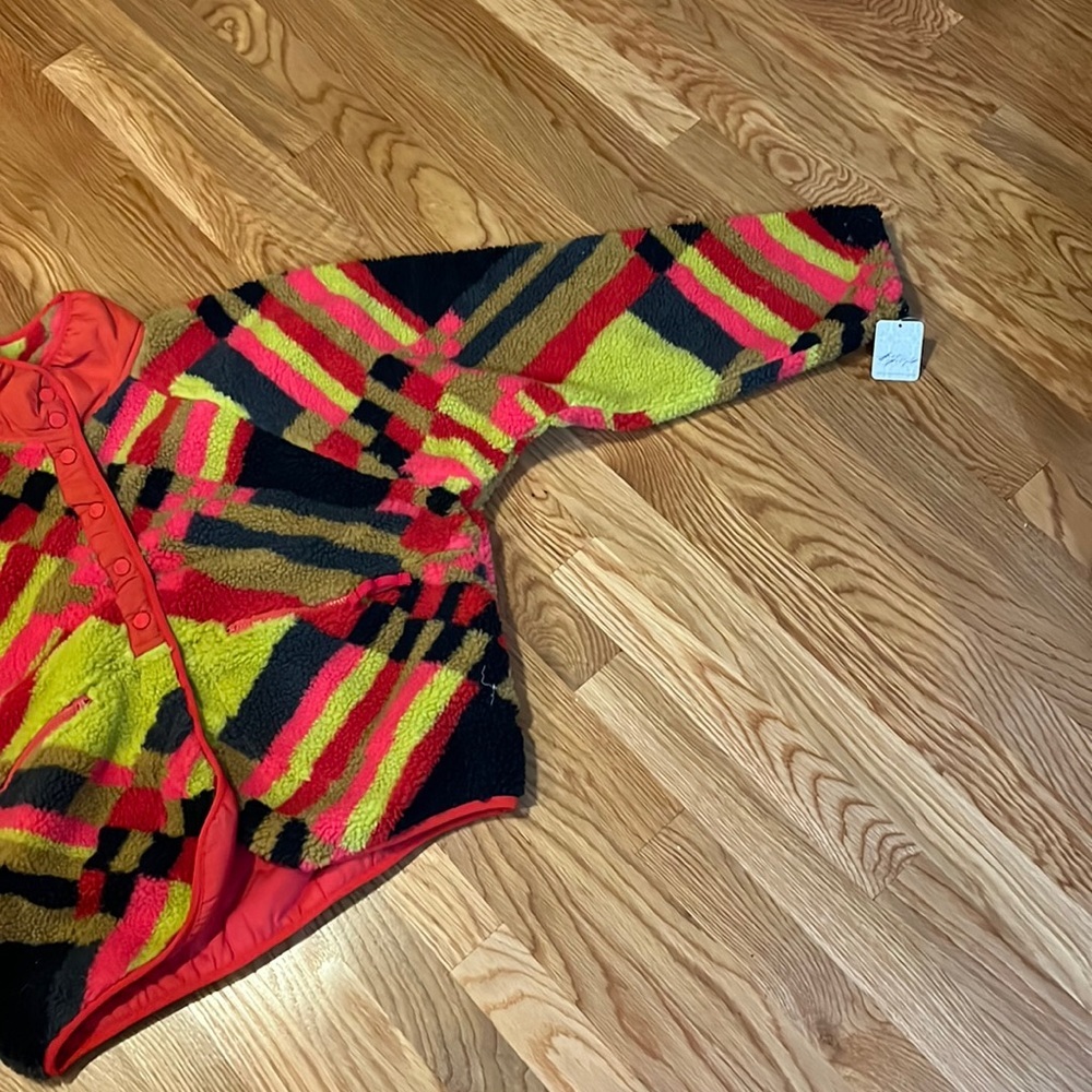 NWT Free People Movement Hit The Slopes Printed Fleece Jacket Medium - Picture 5 of 14